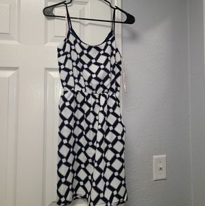 Blue and White Dress